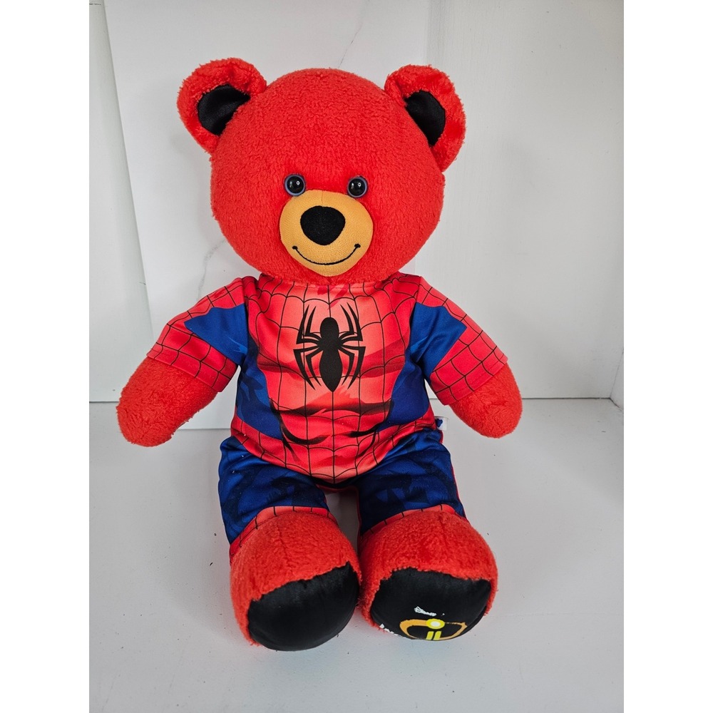 Build-A-Bear The Incredibles Red Teddy Bear with Marvel Spiderman Outfit